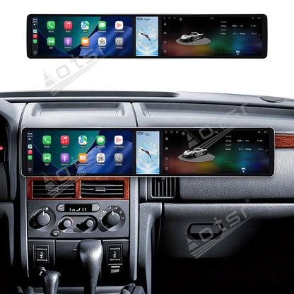 Aotsr Dual 12.3 inch Car Radio For Jeep 2/Grand Cherokee 1998-2005 with 7870 Octa Core Chip Ultra HD 2400*900 Touch Screen Wireless CarPlay Bluetooth 5.0 GPS Navigation