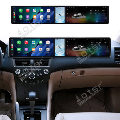 Aotsr Dual 12.3 inch Car Radio for Honda Accord 2004-2007 with 7870 Octa Core Chip Ultra HD 2400*900 Touch Screen Wireless CarPlay Bluetooth 5.0 GPS Navigation 4G Network OEM Upgrade Multimedia System