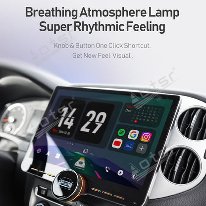 Aotsr 11.5 inch Android Car Radio for Citroen C4 2012 display touchscreen, dual DIN car audio system