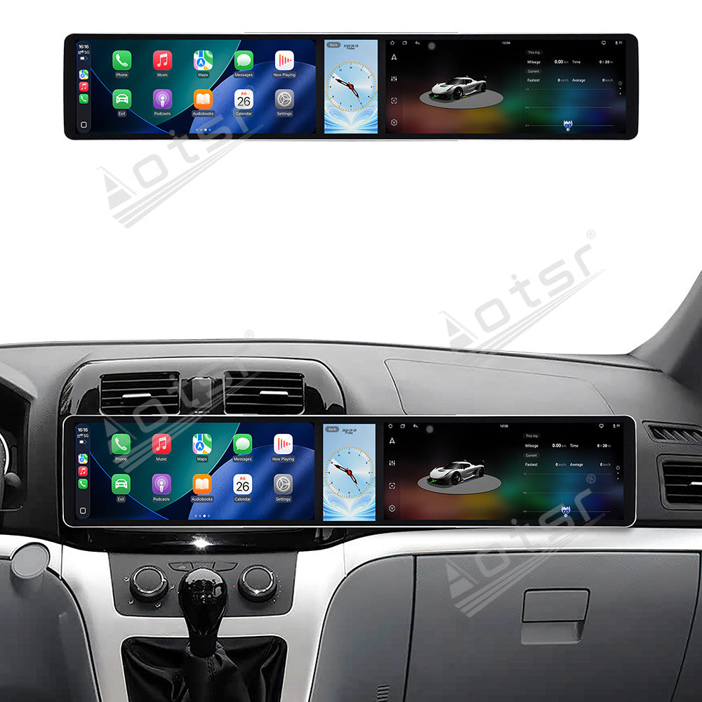 Aotsr Dual 12.3 inch Car Radio For Gonow Starry 2012-2015 with 7870 Octa Core Chip Ultra HD 2400*900 Touch Screen Wireless CarPlay Bluetooth 5.0 GPS Navigation