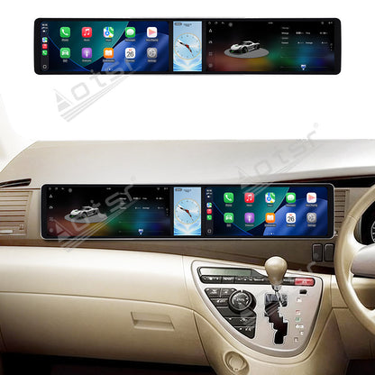 Aotsr Dual 12.3 inch Car Radio for Toyota ISIS 2004-2017 with 7870 Octa Core Chip Ultra HD 2400*900 Touch Screen Wireless CarPlay Bluetooth 5.0 GPS Navigation