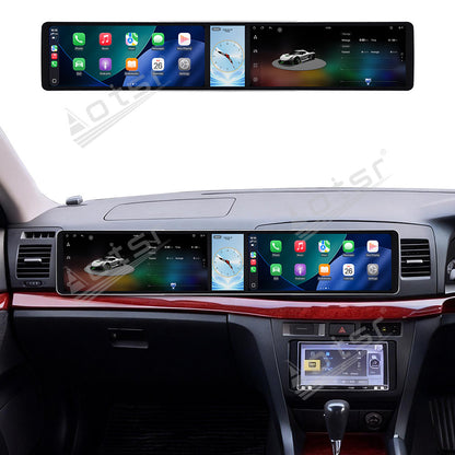 Aotsr Dual 12.3 inch Car Radio for Toyota Mark2 2000-2004 with 7870 Octa Core Chip Ultra HD 2400*900 Touch Screen Wireless CarPlay Bluetooth 5.0 GPS Navigation