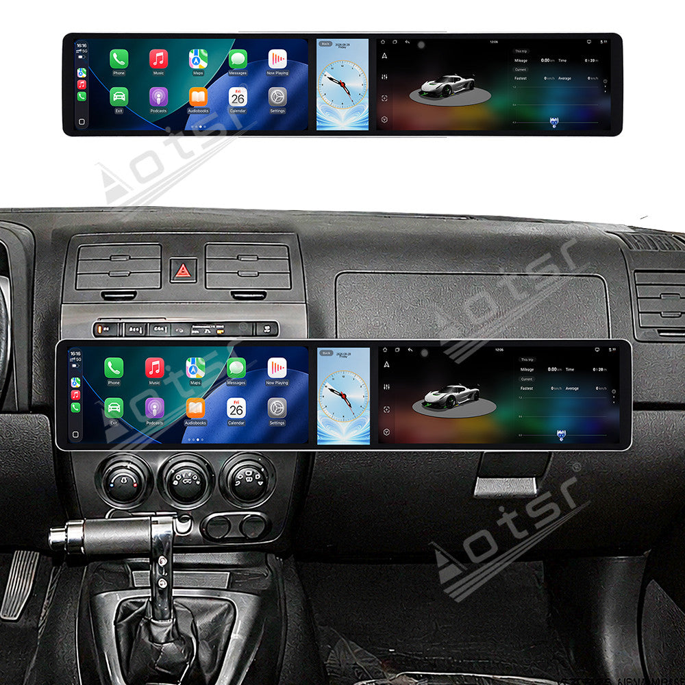 Aotsr Dual 12.3 inch Car Radio For Hummer H3 2005-2010 with 7870 Octa Core Chip Ultra HD 2400*900 Touch Screen Wireless CarPlay Bluetooth 5.0 GPS Navigation