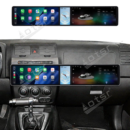 Aotsr Dual 12.3 inch Car Radio For Hummer H3 2005-2010 with 7870 Octa Core Chip Ultra HD 2400*900 Touch Screen Wireless CarPlay Bluetooth 5.0 GPS Navigation