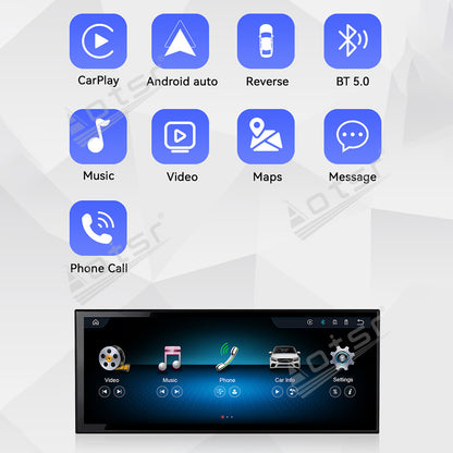 Aotsr 15.8 inch Linux Carplay Screen for Mercedes Benz A/GLA X156 2015-2019 NTG5.0 IPS Touch Stereo Unit Multi Storage 4G DSP BT5.0 GPS