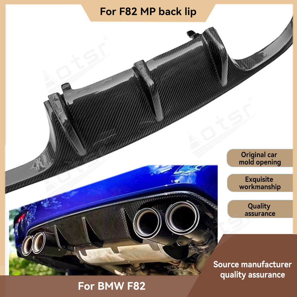 For BMW M4 F82 MP 2013-2021 Carbon fiber back lip Rear spoiler Tail lip