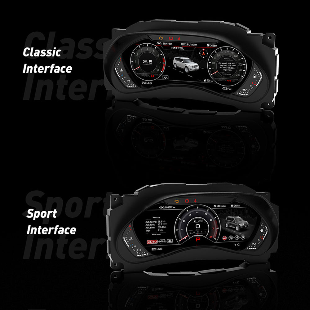 Aotsr  Screen For  Nissan Patrol Y62 LCD Digital Cluster  Virtual Cockpit Speedometer Dashboard LCD Screen Instrument Panel Part