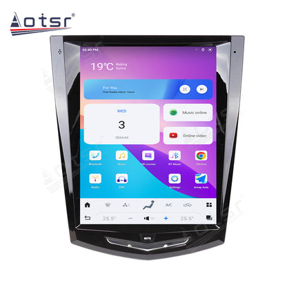 10.5 Inch Tesla Screen For  Cadillac ATS CTS SRX Escalade 2013-2018 with wireless charging Android 13.0 Car Radio Player GPS Navi Auto Stereo Multimedia Video DSP Carplay 4G SIM