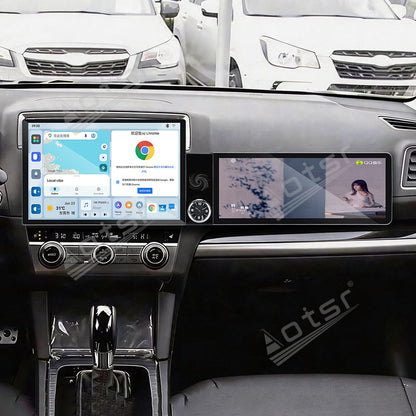 Aotsr Dual Screen 13.1 inch+12.3 inch Android 15 Carplay Car Radio for Subaru LEGACY/Subaru OUTBACK 2011-2021 Car GPS Navigation Multimedia