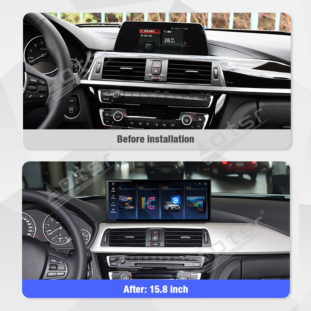 Aotsr 15.8 inch Linux Carplay Screen for BMW 3 Series£¨F30;F31£©2013-2019 NBT EVO IPS Touch Stereo Unit Multi Storage 4G DSP BT5.0 GPS