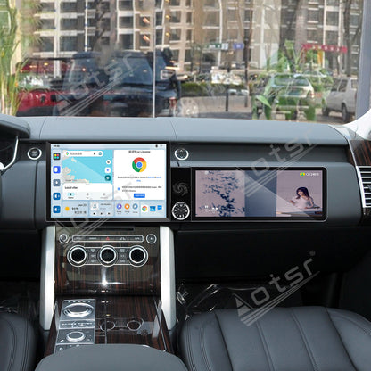 Aotsr Dual Screen 13.1 inch+12.3 inch Android 15 Carplay Car Radio for Land Rover Range Rover Executive 2013-2016 Car GPS Navigation Multimedia