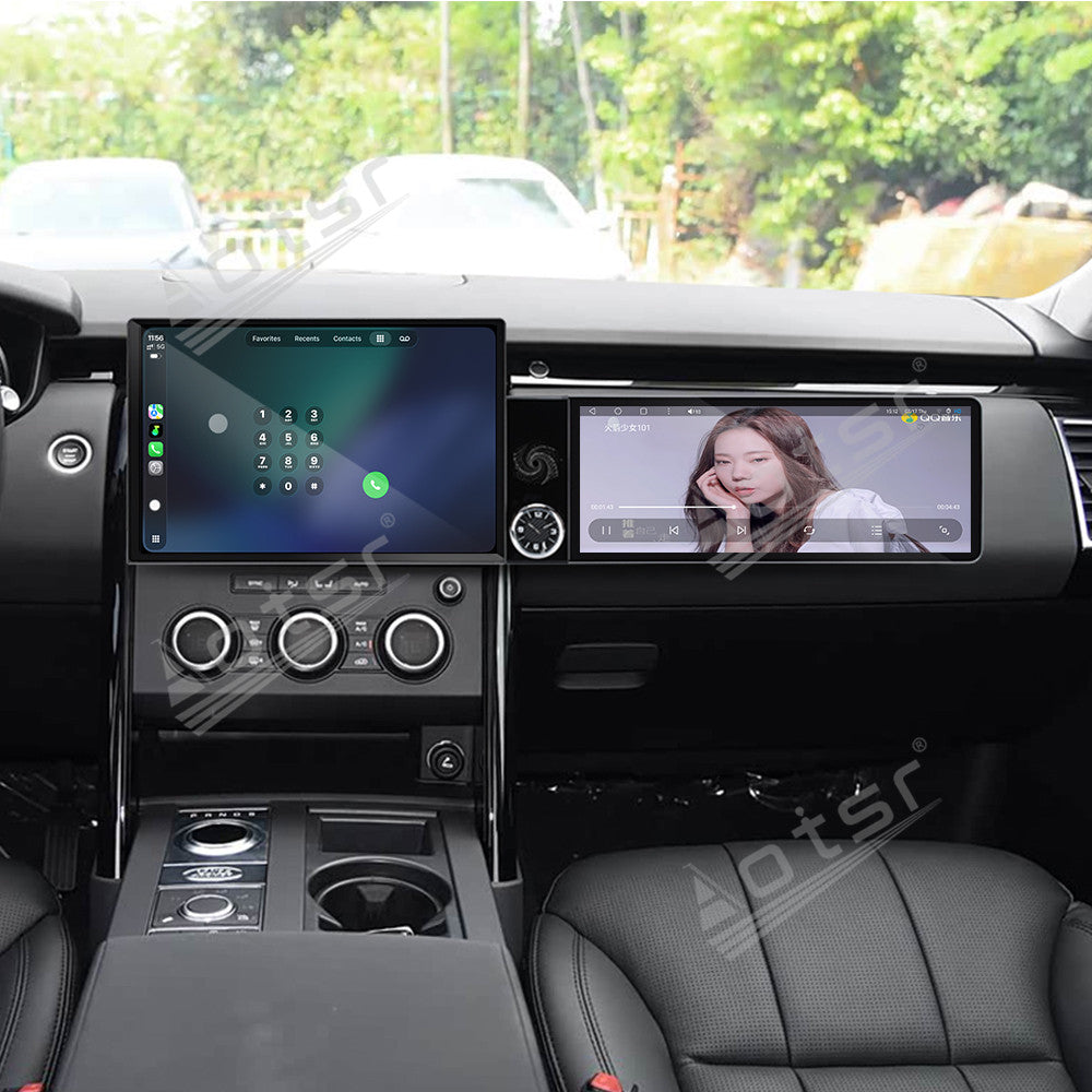 Aotsr Dual Screen 13.1 inch+12.3 inch Android 15 Carplay Car Radio for Land Rover Discovery 5 2017-2019 Car GPS Navigation Multimedia