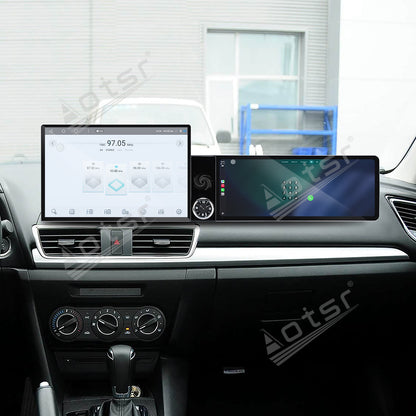 Aotsr Dual Screen 13.1 inch+12.3 inch Android 15 Carplay Car Radio for Mazda 3 2010-2015 Car GPS Navigation Multimedia