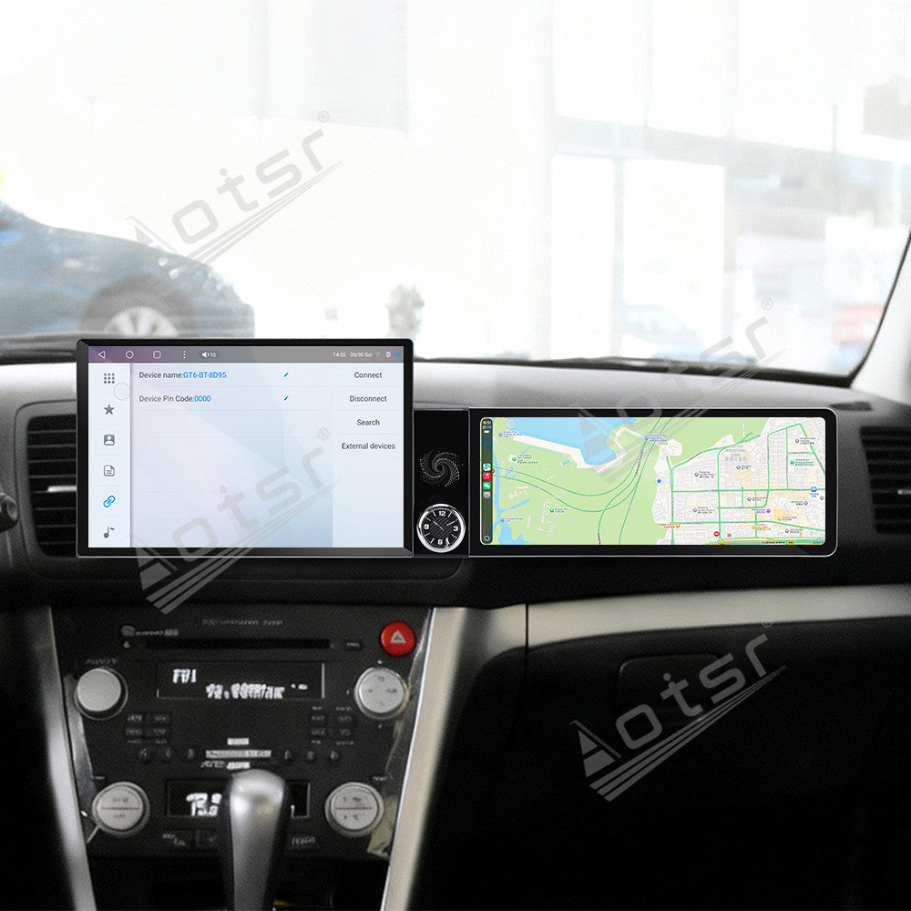 Aotsr Dual Screen 13.1 inch+12.3 inch Android 15 Carplay Car Radio for Subaru Legacy/Outback 2004-2009 Car GPS Navigation Multimedia