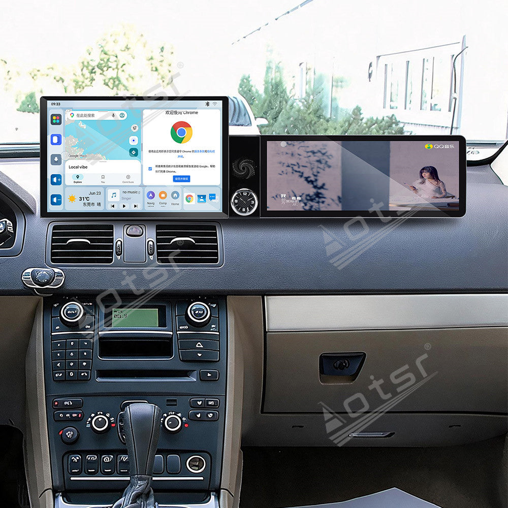 Aotsr Dual Screen 13.1 inch+12.3 inch Android 15 Carplay Car Radio for Volvo XC90 2004-2014 Car GPS Navigation Multimedia