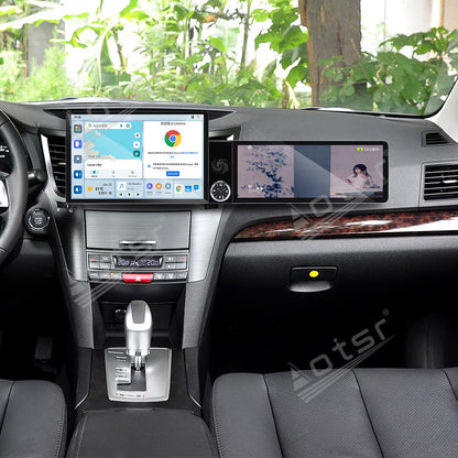 Aotsr Dual Screen 13.1 inch+12.3 inch Android 15 Carplay Car Radio for Subaru Legacy;Subaru Outback 2010-2014 Car GPS Navigation Multimedia