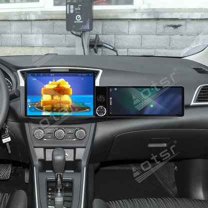 Aotsr Dual Screen 13.1 inch+12.3 inch Android 15 Carplay Car Radio for Nissan Sylphy 2020-2025 Car GPS Navigation Multimedia