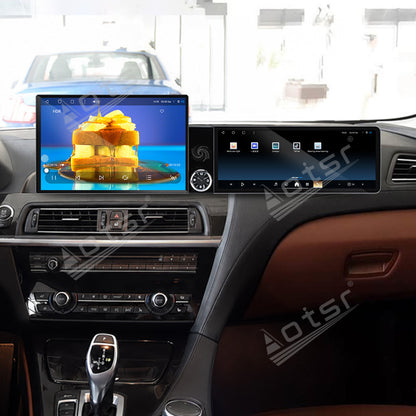 Aotsr Dual Screen 13.1 inch+12.3 inch Android 15 Carplay Car Radio for BMW 6 Series 2009-2016 Car GPS Navigation Multimedia