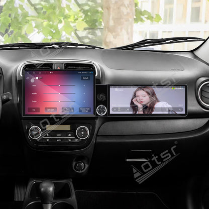 Aotsr Dual Screen 13.1 inch+12.3 inch Android 15 Carplay Car Radio for Mitsubishi Mirage 2012-2018 Car GPS Navigation Multimedia
