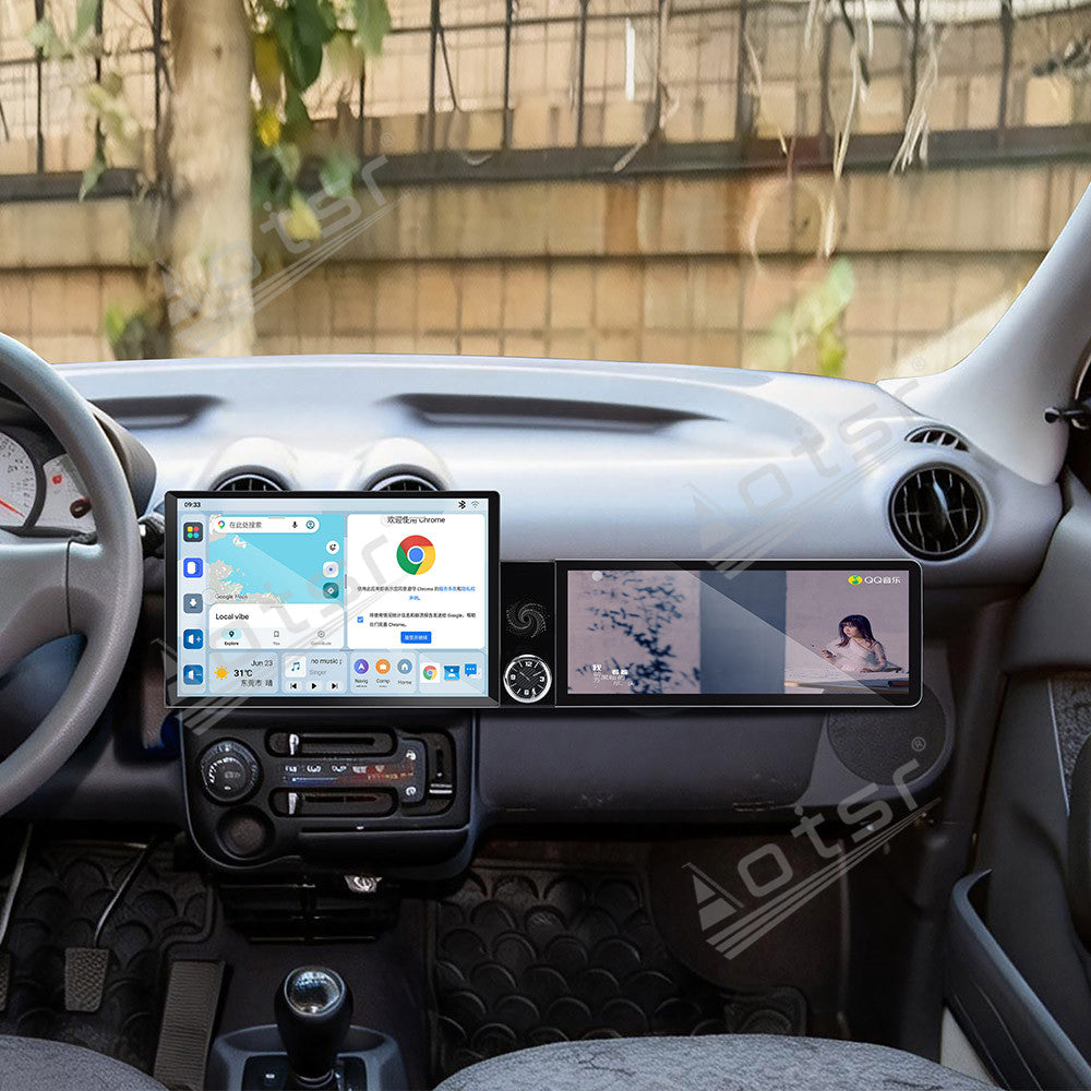 Aotsr Dual Screen 13.1 inch+12.3 inch Android 15 Carplay Car Radio for Hyundai Santro 2006-2015 Car GPS Navigation Multimedia
