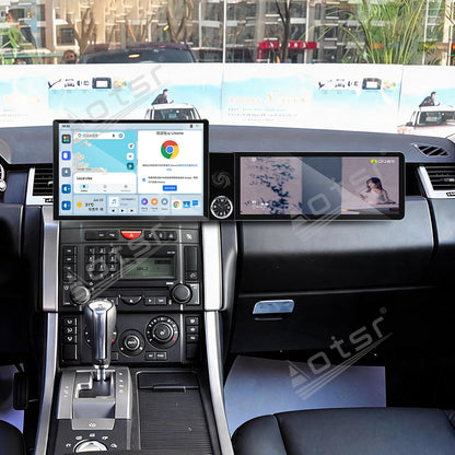 Aotsr Dual Screen 13.1 inch+12.3 inch Android 15 Carplay Car Radio for Land Rover Range Rover Sport 2005-2009 Car GPS Navigation Multimedia