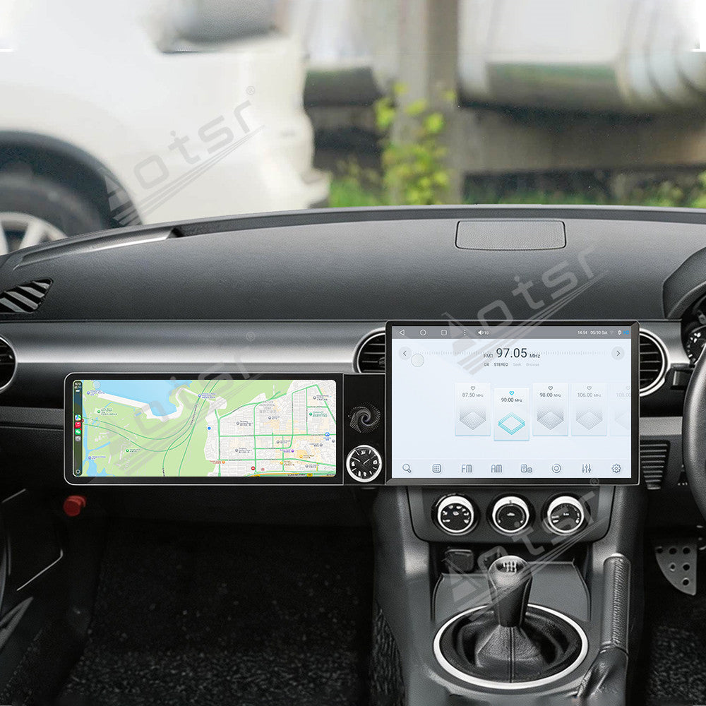 Aotsr Dual Screen 13.1 inch+12.3 inch Android 15 Carplay Car Radio for Mazda MX5 2005-2015 Car GPS Navigation Multimedia