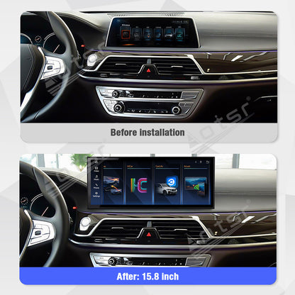 Aotsr 15.8 inch Linux Carplay Screen for BMW 7 Series G11 2016-2018 EV0 IPS Touch Stereo Unit Multi Storage 4G DSP BT5.0 GPS