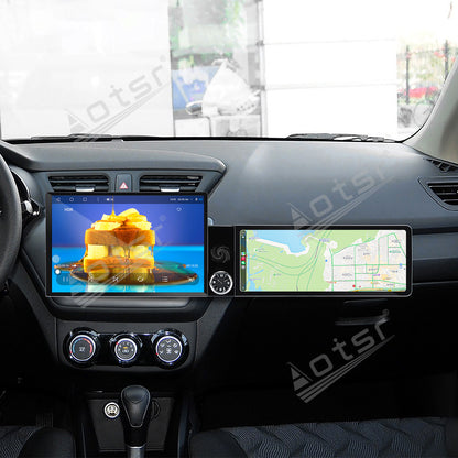 Aotsr Dual Screen 13.1 inch+12.3 inch Android 15 Carplay Car Radio for KIA K2 2011-2016 Car GPS Navigation Multimedia