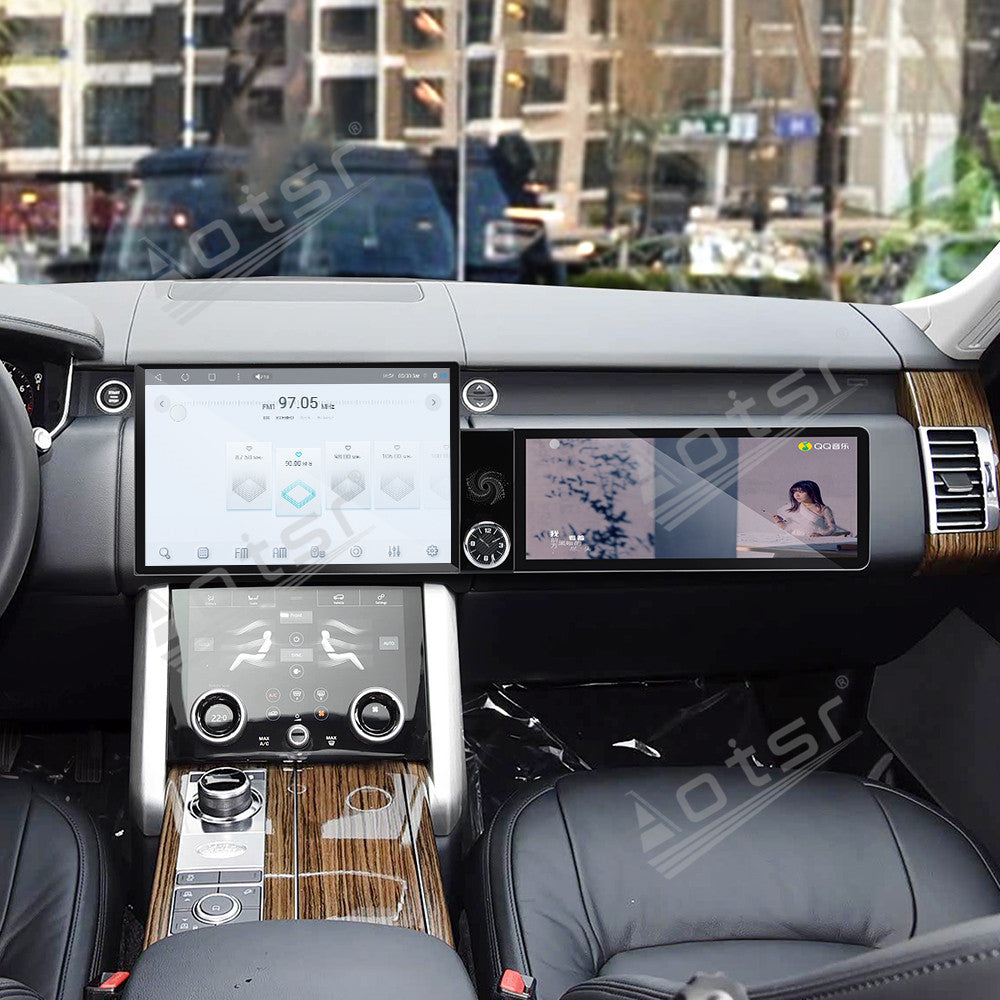 Aotsr Dual Screen 13.1 inch+12.3 inch Android 15 Carplay Car Radio for Land Rover Range Rover Executive 2018-2022 Car GPS Navigation Multimedia