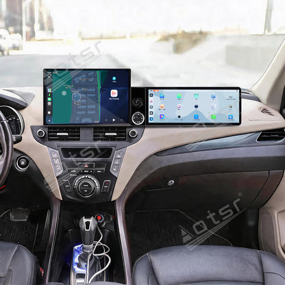 Aotsr Dual Screen 13.1 inch+12.3 inch Android 15 Carplay Car Radio for Hyundai IX45 2013-2017 Car GPS Navigation Multimedia