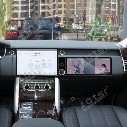 Aotsr Dual Screen 13.1 inch+12.3 inch Android 15 Carplay Car Radio for Land Rover Range Rover Executive 2013-2016 Car GPS Navigation Multimedia