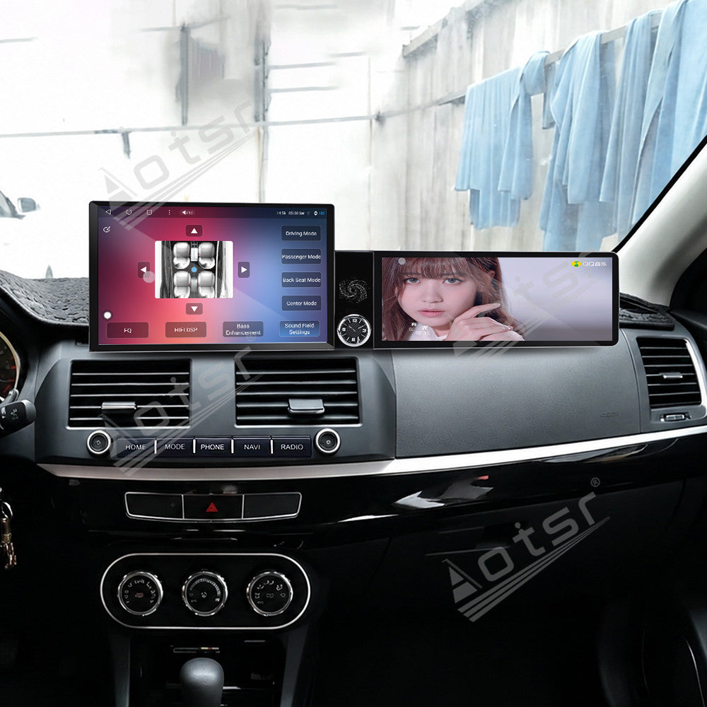 Aotsr Dual Screen 13.1 inch+12.3 inch Android 15 Carplay Car Radio for Mitsubishi Lancer EX 2010-2017 Car GPS Navigation Multimedia