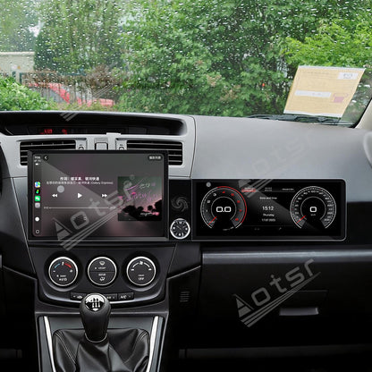 Aotsr Dual Screen 13.1 inch+12.3 inch Android 15 Carplay Car Radio for Mazda 5 2011-2015 Car GPS Navigation Multimedia
