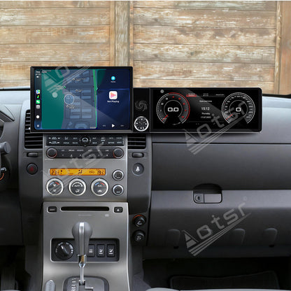 Aotsr Dual Screen 13.1 inch+12.3 inch Android 15 Carplay Car Radio for Nissan Pathfinder;Nissan Navara 2004-2014 Car GPS Navigation Multimedia