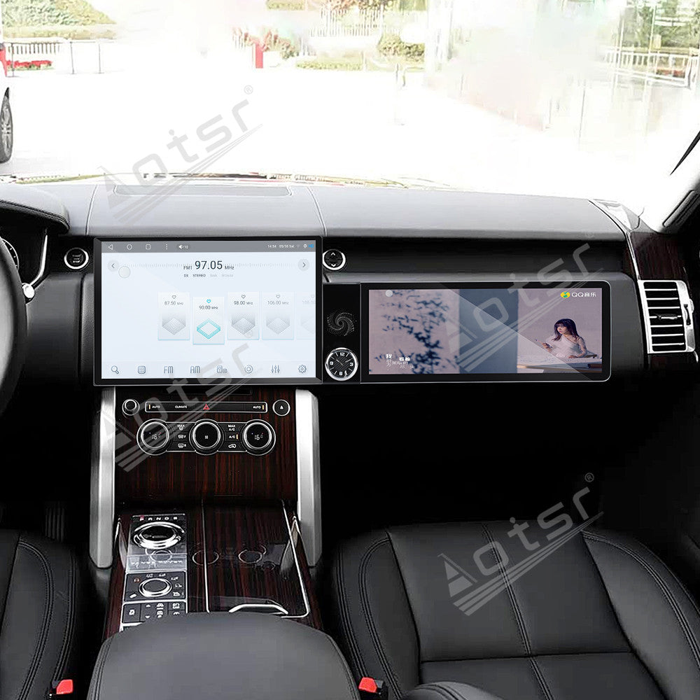 Aotsr Dual Screen 13.1 inch+12.3 inch Android 15 Carplay Car Radio for Land Rover Range Rover Executive 2017 Car GPS Navigation Multimedia