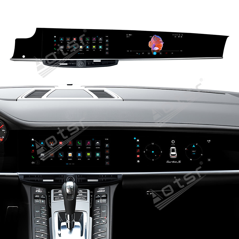 Aotsr 10.9 inch+11.4 inch Dual Screen Car Radio Carplay For Porsche Panamera 970 2010-2016 Upgraded Interactive Android Multimedia Video Player