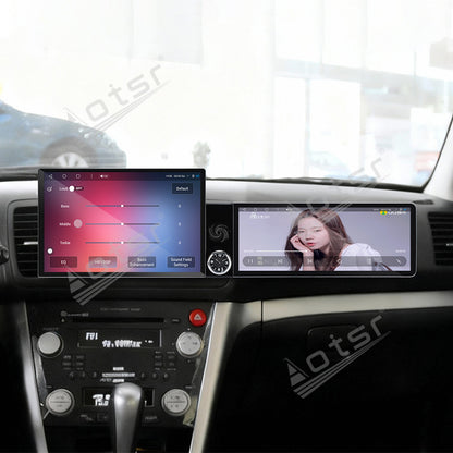 Aotsr Dual Screen 13.1 inch+12.3 inch Android 15 Carplay Car Radio for Subaru Legacy/Outback 2004-2009 Car GPS Navigation Multimedia