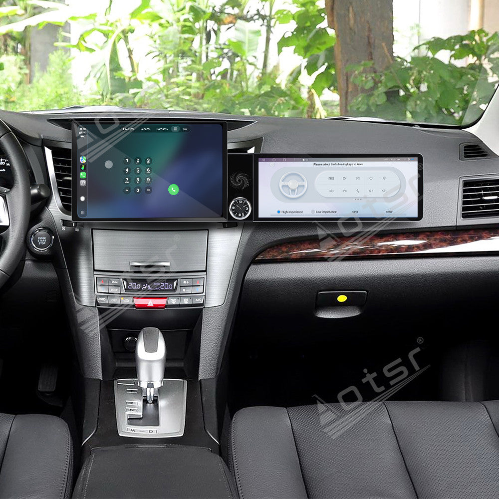 Aotsr Dual Screen 13.1 inch+12.3 inch Android 15 Carplay Car Radio for Subaru Legacy;Subaru Outback 2010-2014 Car GPS Navigation Multimedia