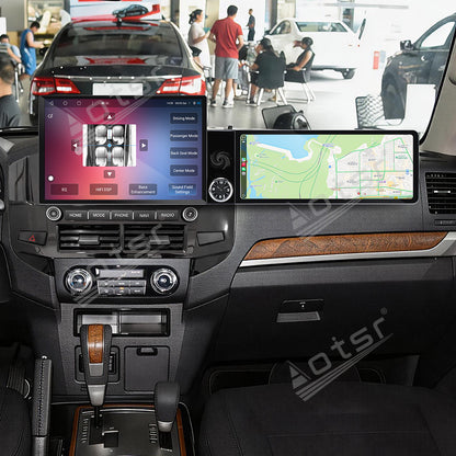 Aotsr Dual Screen 13.1 inch+12.3 inch Android 15 Carplay Car Radio for Mitsubishi Pajero 2009 Car GPS Navigation Multimedia