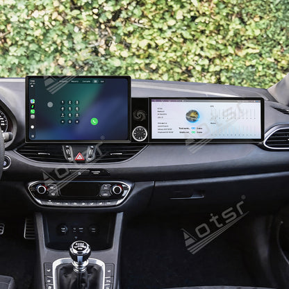 Aotsr Dual Screen 13.1 inch+12.3 inch Android 15 Carplay Car Radio for Hyundai I30 2017-2018 Car GPS Navigation Multimedia