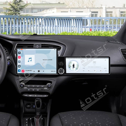 Aotsr Dual Screen 13.1 inch+12.3 inch Android 15 Carplay Car Radio for Hyundai I20 2014-2018 Car GPS Navigation Multimedia