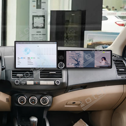 Aotsr 13.1 Inch + 12.3 Inch Android Car Navigation System for Mitsubishi Outlander 2008-2015 Wireless CarPlay GPS Multimedia Player