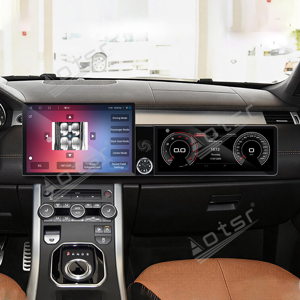 Aotsr Dual Screen 13.1 inch+12.3 inch Android 15 Carplay Car Radio for Land Rover Range Rover Evoque 2016-2018 Car GPS Navigation Multimedia