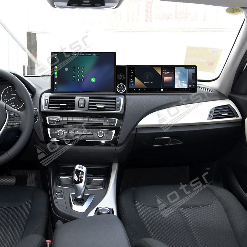 Aotsr Dual Screen 13.1 inch+12.3 inch Android 15 Carplay Car Radio for BMW 1 Series 2013-2017 Car GPS Navigation Multimedia
