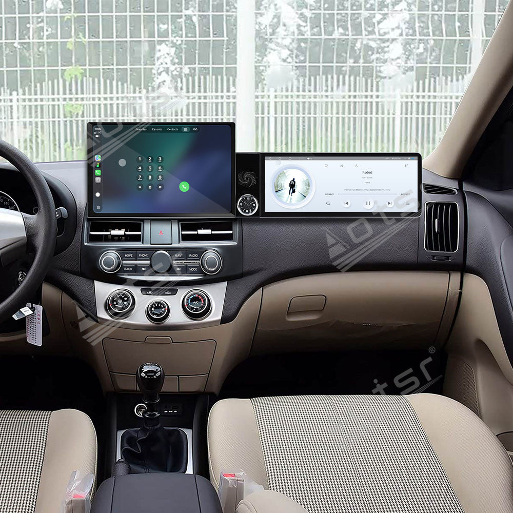 Aotsr Dual Screen 13.1 inch+12.3 inch Android 15 Carplay Car Radio for Hyundai Elantra HD 2006-2010 Car GPS Navigation Multimedia