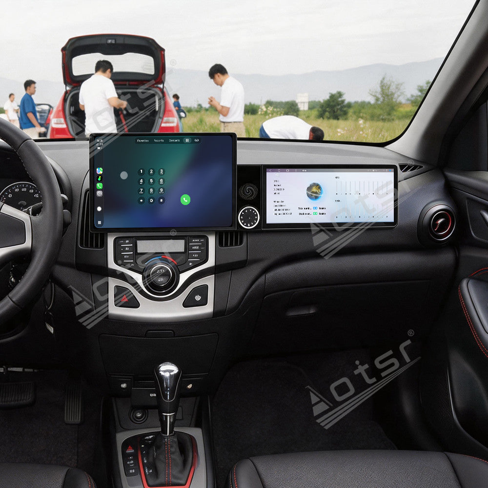 Aotsr Dual Screen 13.1 inch+12.3 inch Android 15 Carplay Car Radio for Hyundai I30 2006-2012 Car GPS Navigation Multimedia