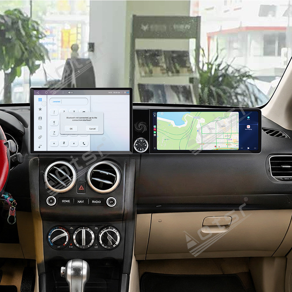 Aotsr Dual Screen 13.1 inch+12.3 inch Android 15 Carplay Car Radio for Nissan Qashqai 2008-2015 Car GPS Navigation Multimedia