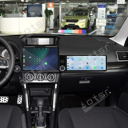 Aotsr Dual Screen 13.1 inch+12.3 inch Android 15 Carplay Car Radio for Subaru Forester 2012-2015 Car GPS Navigation Multimedia