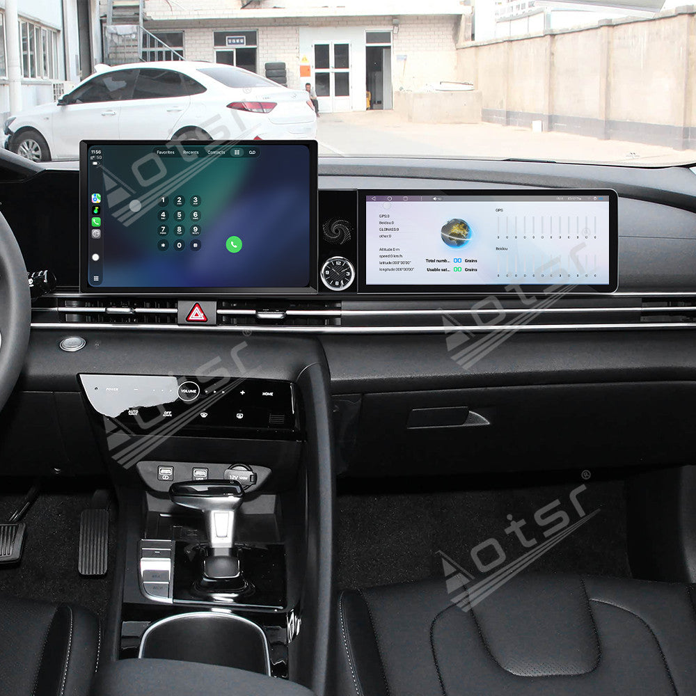 Aotsr Dual Screen 13.1 inch+12.3 inch Android 15 Carplay Car Radio for Hyundai Elantra 2020-2021 Car GPS Navigation Multimedia