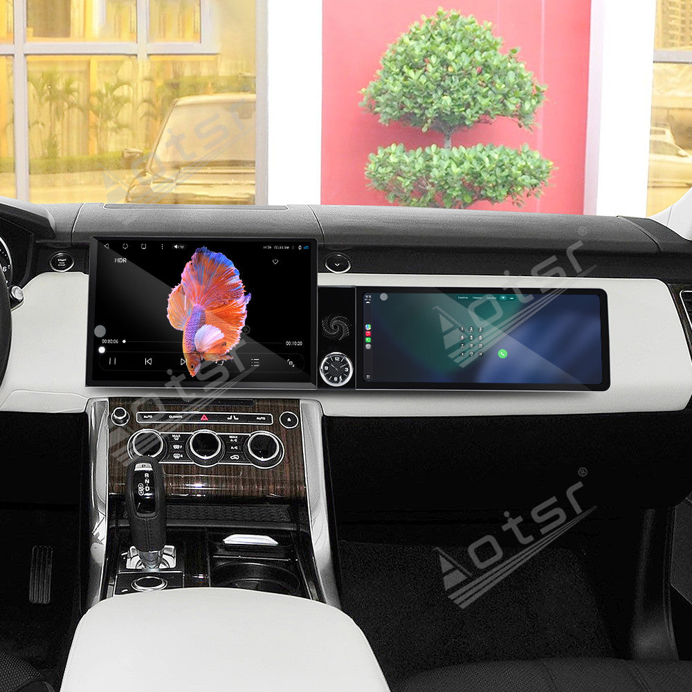 Aotsr Dual Screen 13.1 inch+12.3 inch Android 15 Carplay Car Radio for Land Rover Range Rover Sport 2014-2015 Car GPS Navigation Multimedia
